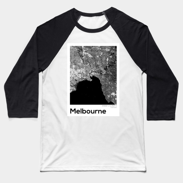 Melbourne, Australia Baseball T-Shirt by Akman